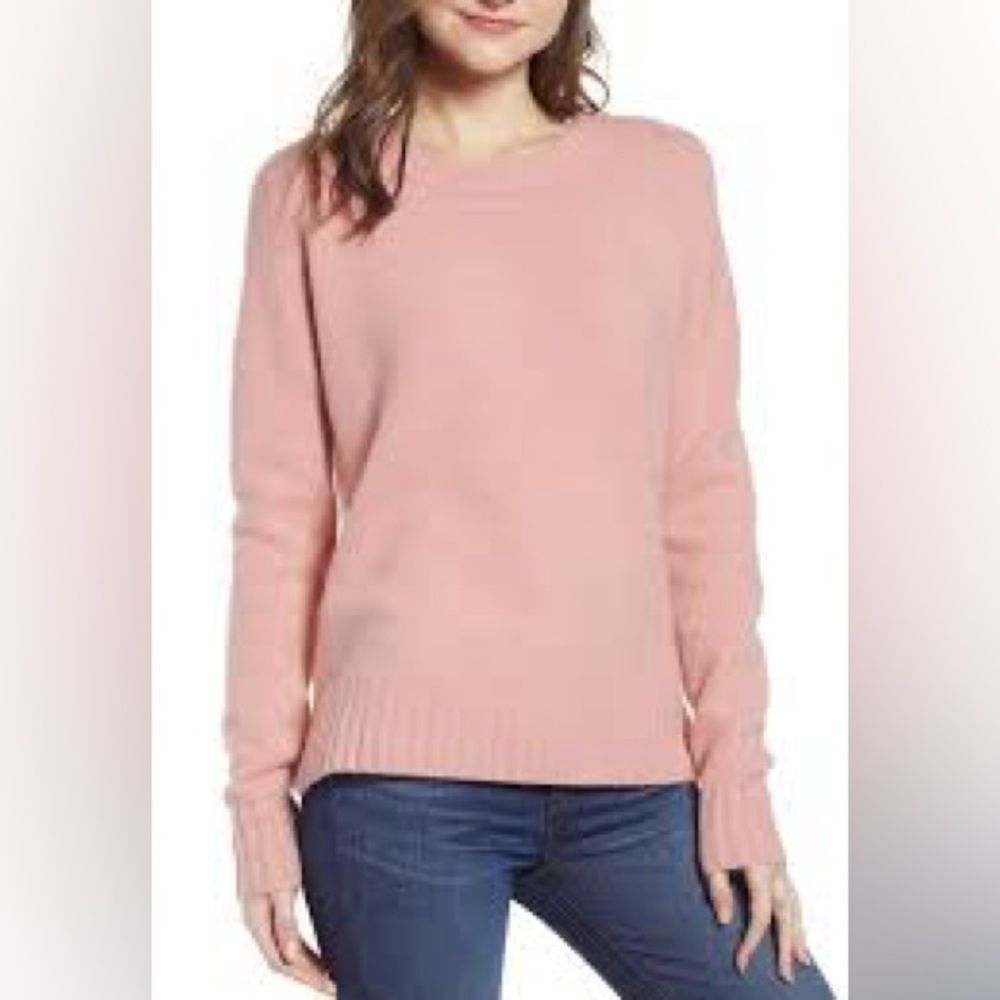 J. Crew Women's Dusty Rose Oversized Crew Neck Sweater
